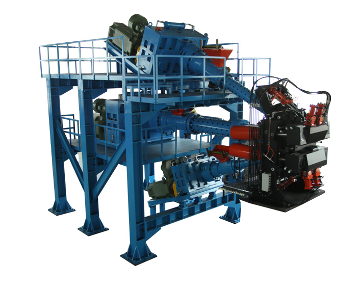 XJF-200×150×120销钉式冷喂料复合挤出机组